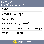 My Wishlist - lesh_ka