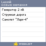 My Wishlist - lessnik