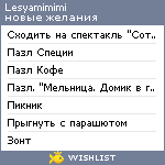 My Wishlist - lesyamimimi