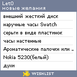 My Wishlist - let0