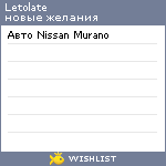 My Wishlist - letolate