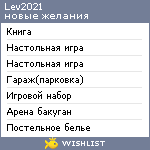 My Wishlist - lev2021