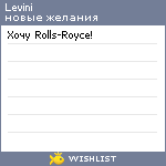 My Wishlist - levini