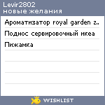 My Wishlist - levir2802