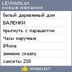 My Wishlist - levwishlist