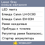 My Wishlist - lexusgrey