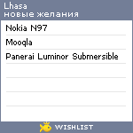 My Wishlist - lhasa