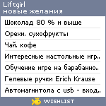 My Wishlist - liftgirl