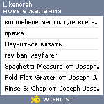 My Wishlist - likenorah