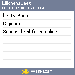 My Wishlist - lilichensweet