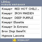 My Wishlist - lilitkey