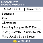 My Wishlist - limonementa