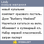 My Wishlist - lindy