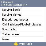 My Wishlist - lisarowe