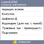 My Wishlist - lisenok2010