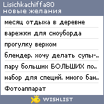 My Wishlist - lisichkachiffa80