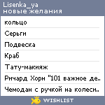 My Wishlist - lisssenok