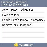 My Wishlist - listopad_listopad