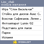 My Wishlist - lizo_chek