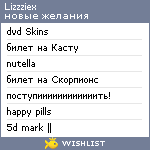 My Wishlist - lizzziex