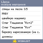 My Wishlist - llesya