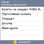 My Wishlist - lloran