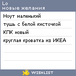 My Wishlist - lo