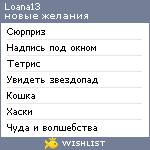 My Wishlist - loana13