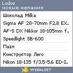 My Wishlist - lodov