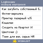 My Wishlist - loginovaev