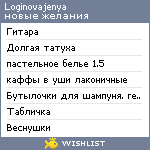 My Wishlist - loginovajenya
