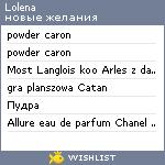 My Wishlist - lolena