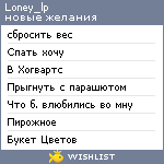 My Wishlist - loney_lp