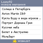 My Wishlist - loony92