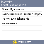 My Wishlist - loonyaka