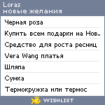 My Wishlist - loras