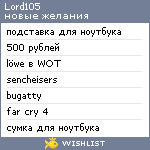 My Wishlist - lord105