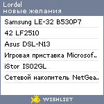 My Wishlist - lordel