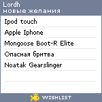 My Wishlist - lordh