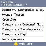 My Wishlist - lordivan