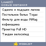 My Wishlist - loveiz13