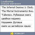 My Wishlist - lovelywriter