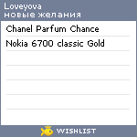 My Wishlist - loveyova