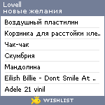 My Wishlist - lowell