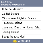 My Wishlist - lucrezia