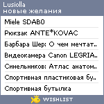 My Wishlist - lusiolla