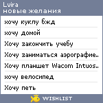 My Wishlist - lvira