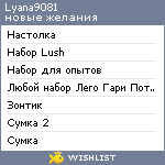 My Wishlist - lyana9081