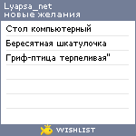 My Wishlist - lyapsa_net