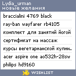 My Wishlist - lydia_urman